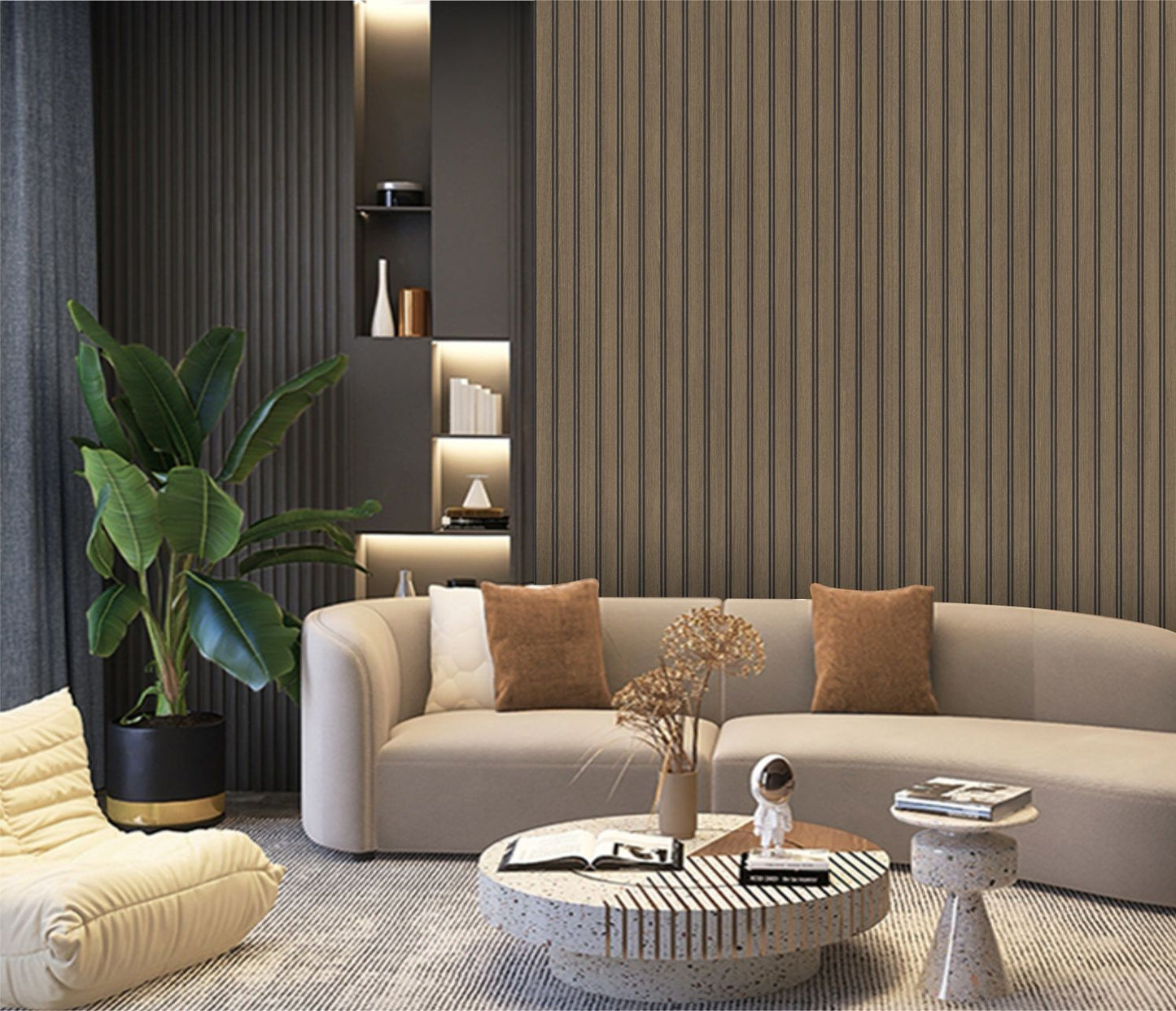 Wall Panel 64D - Dark Oak - PVC - 240cm - (1 pack / 8pcs)