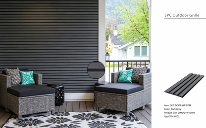 Wall Panel 74B - Dark Grey - Outdoor - 290cm - (1 pack / 6pcs)