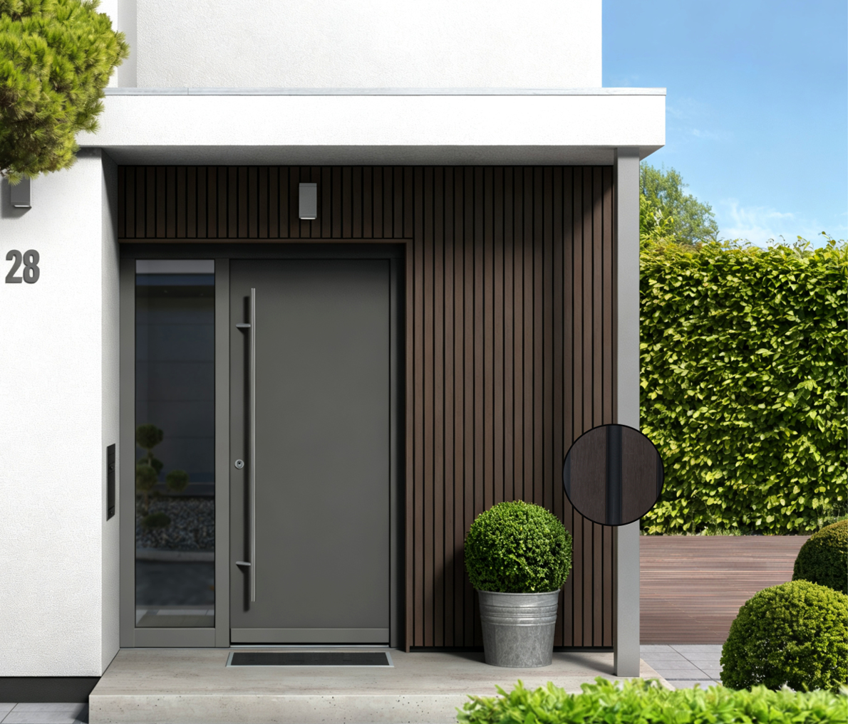 Wall Panel 74D - Dark Brown - Outdoor - 290cm - (1 pack / 6pcs)