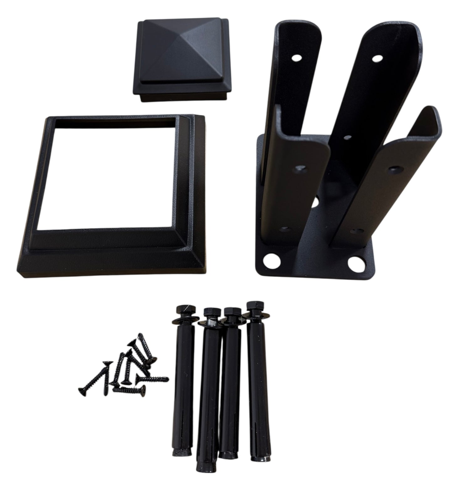 Fence Post Fitting Kit - Black (1 Carton / 4 Sets)