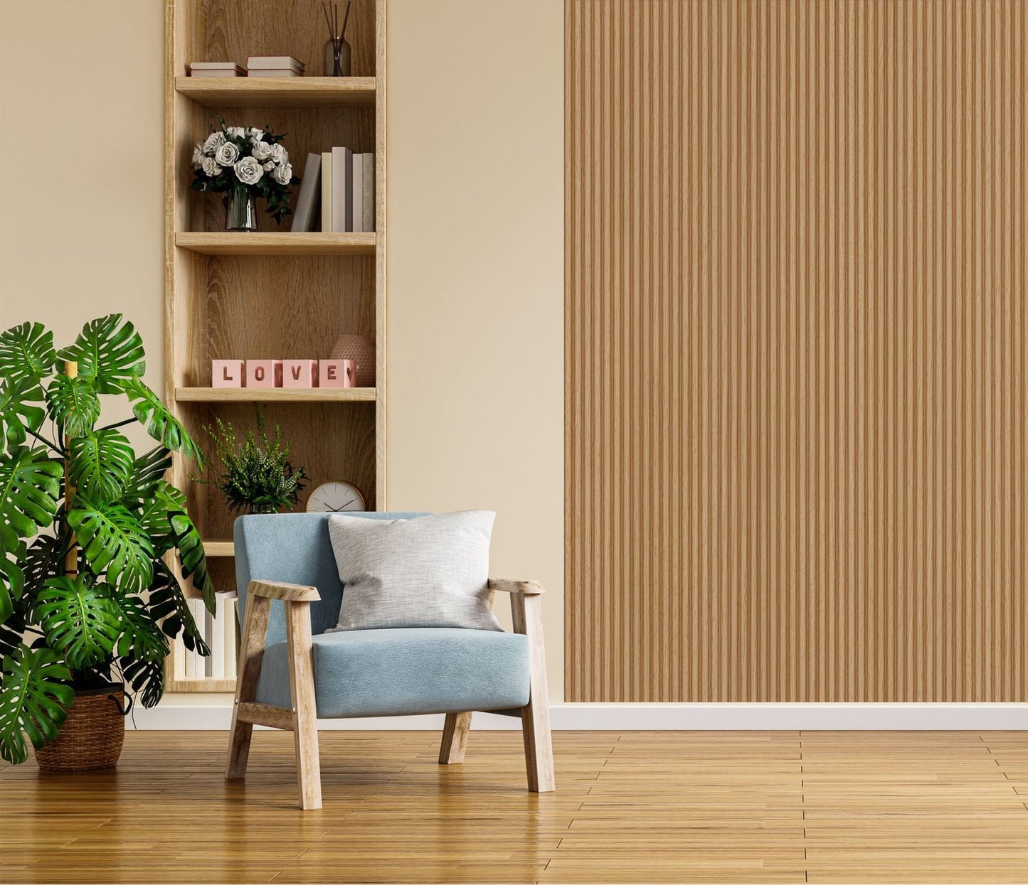 Wall Panel 80A - Oak - Seamless - 240cm - (1 pack / 12pcs)