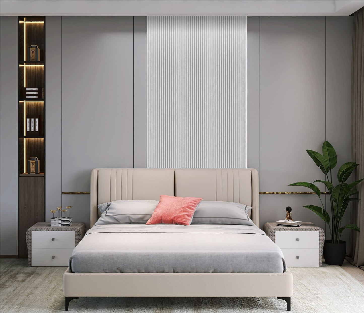 Wall Panel 80B - Light Grey  - Seamless - 240cm - (1 pack / 12pcs)