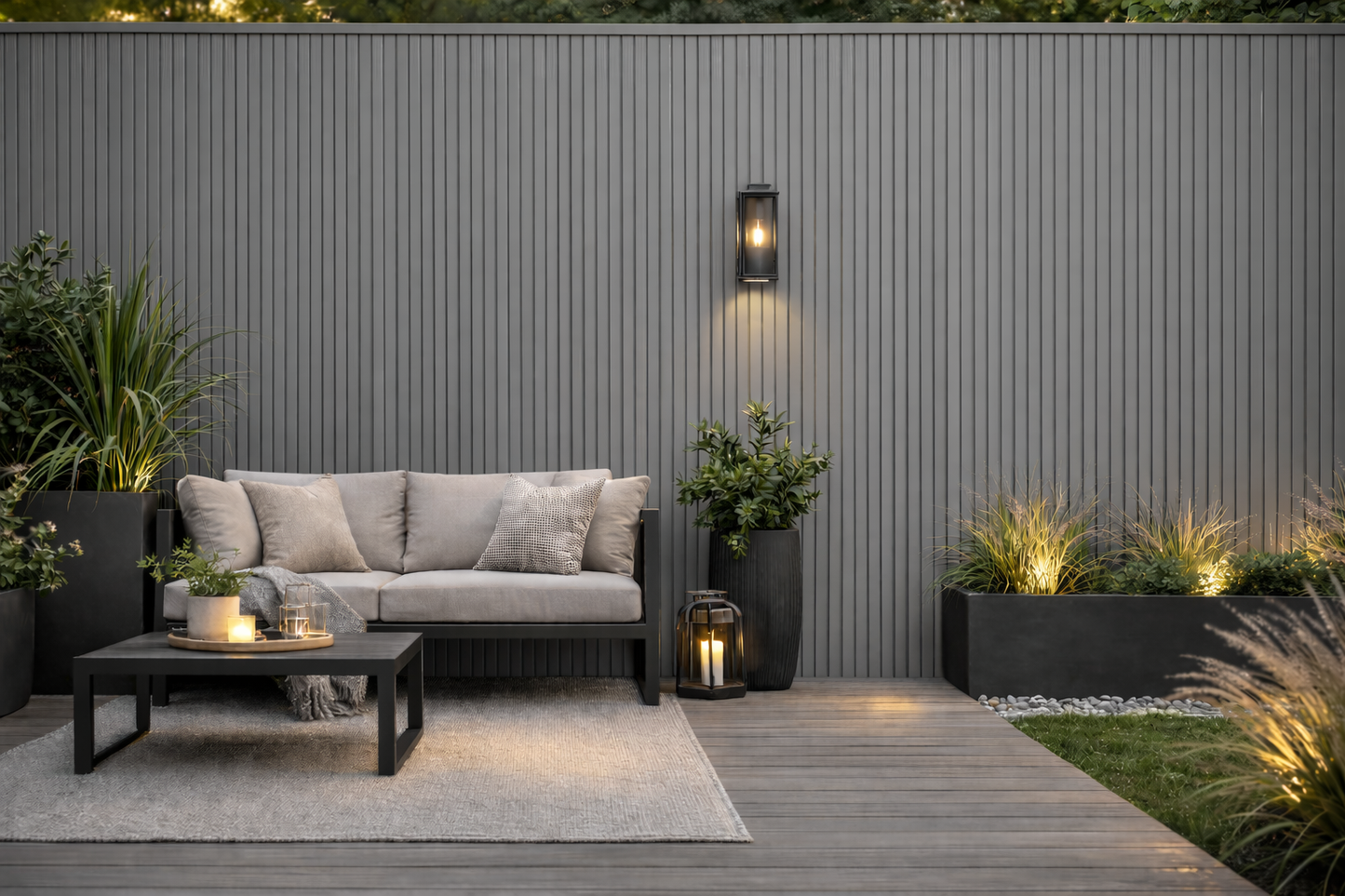 Wall Panel 83B - Grey - Outdoor - 180cm/290cm - (1 pack / 6pcs)