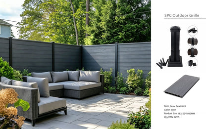 Fencing 86B - Grey - Outdoor - 180cm (1 Pack / 6pcs)