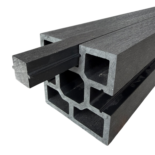 8" Fence Post - Black (1 Pack / 2pcs)
