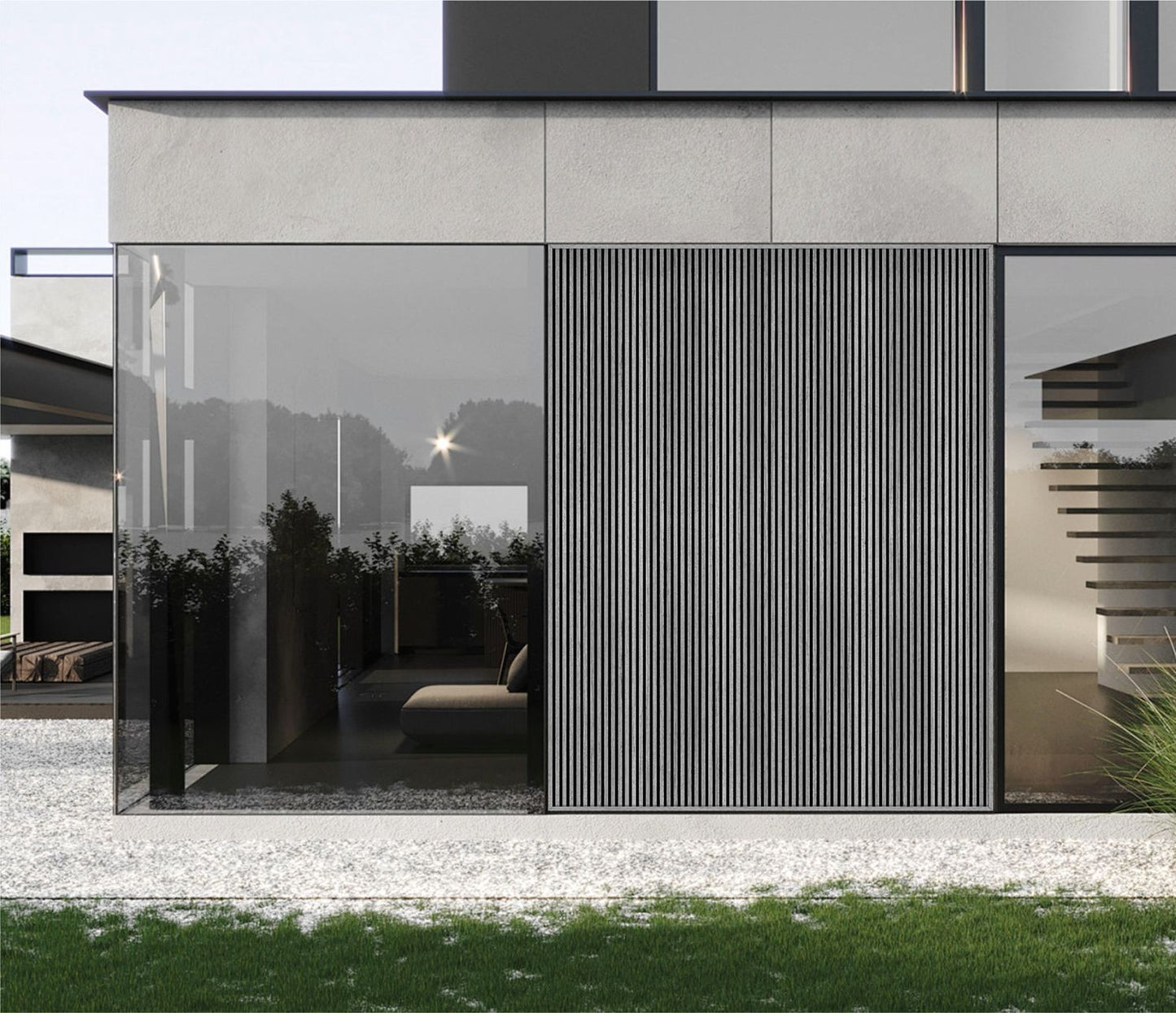 Wall Panel 92B - Grey - Outdoor - 290cm - (1 pack / 12pcs)