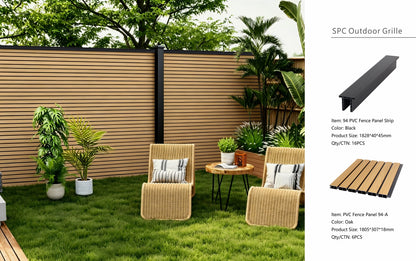 Fencing 94A - Oak - Outdoor - 180cm (1 Pack / 6pcs)
