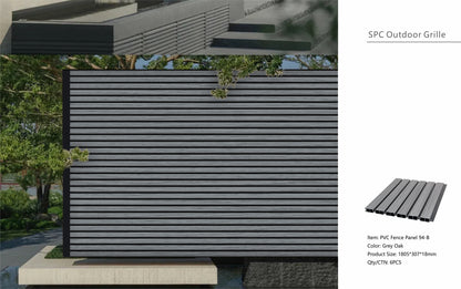 Fencing 94B - Grey Oak - Outdoor - 180cm (1 Pack / 6pcs)