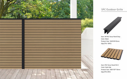 Fencing 94D - Dark Oak - Outdoor - 180cm (1 Pack / 6pcs)