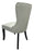 Bentley PU Grey Chair (Black Wooden Legs)