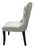 Bentley PU Grey Chair (Black Wooden Legs)