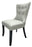 Bentley PU Grey Chair (Black Wooden Legs)