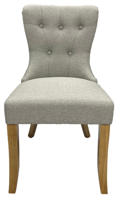 Bentley Beige Chair (Oak Legs)