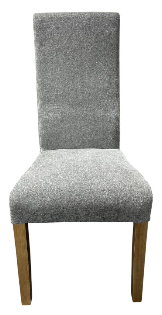 Berry Grey Fabric Chair (Oak Legs)