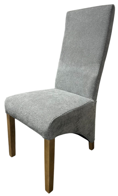 Berry Grey Fabric Chair (Oak Legs)