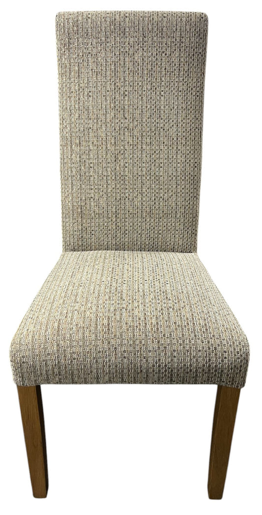 Berry Mixed Brown Fabric Chair (Oak Legs)