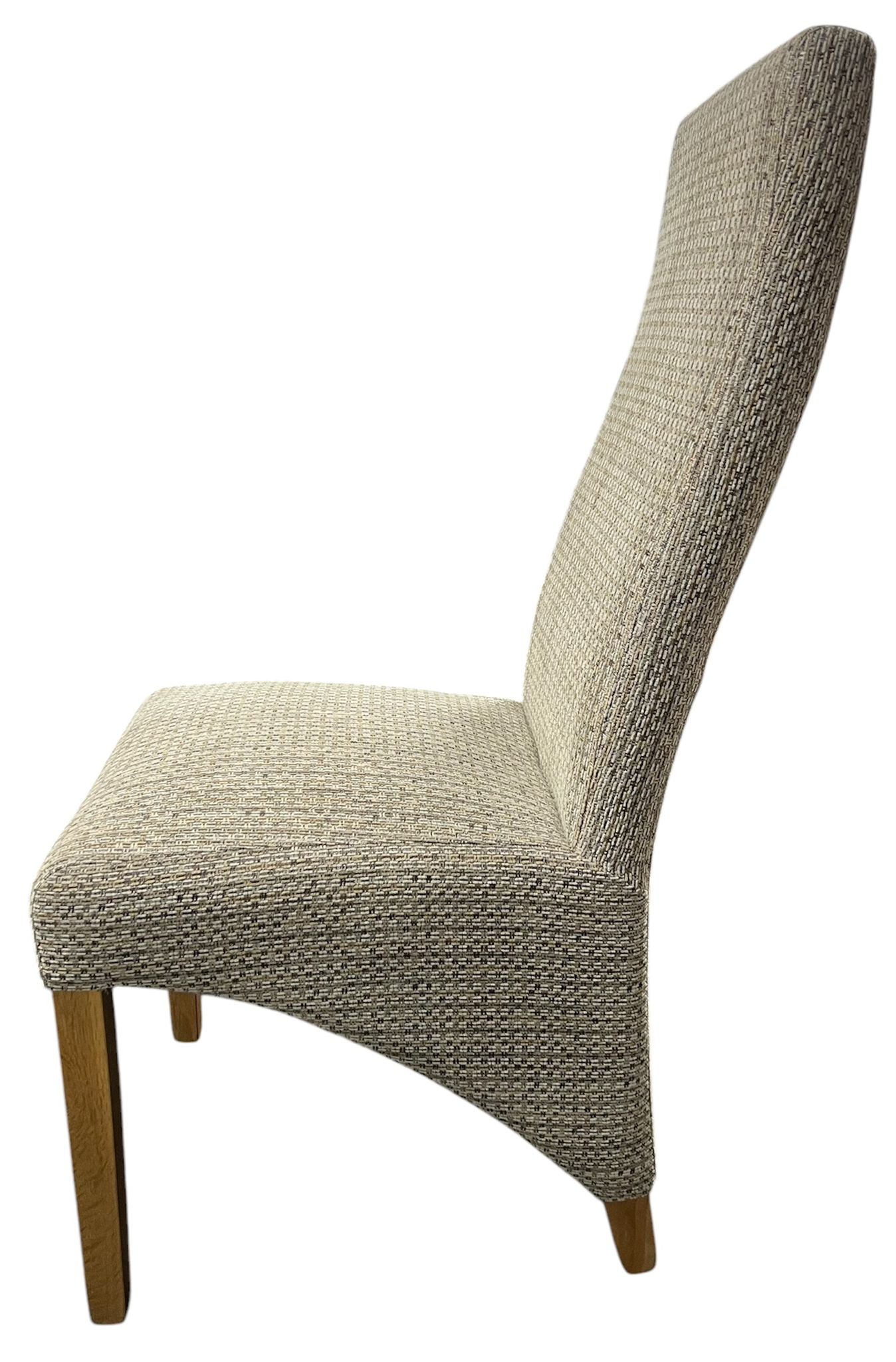 Berry Mixed Brown Fabric Chair (Oak Legs)