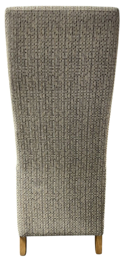 Berry Mixed Brown Fabric Chair (Oak Legs)
