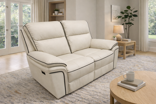 Montana Ivory 2 Seat Recliner Sofa