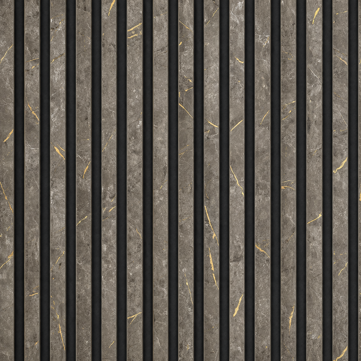Wall Panel 02WN - Gold and Black Marble - Acoustic - 280cm - (1 pack / 3pcs)