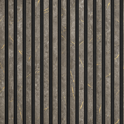 Wall Panel 02WN - Gold and Black Marble - Acoustic - 280cm - (1 pack / 3pcs)