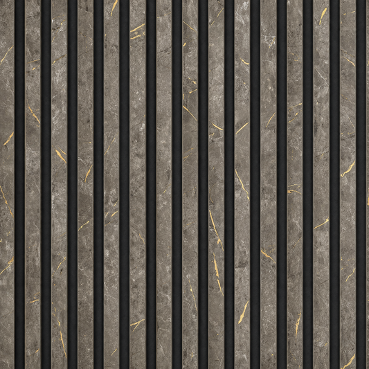 Wall Panel 01WN - Gold and Black Marble - Acoustic - 240cm - (1 pack / 4pcs)