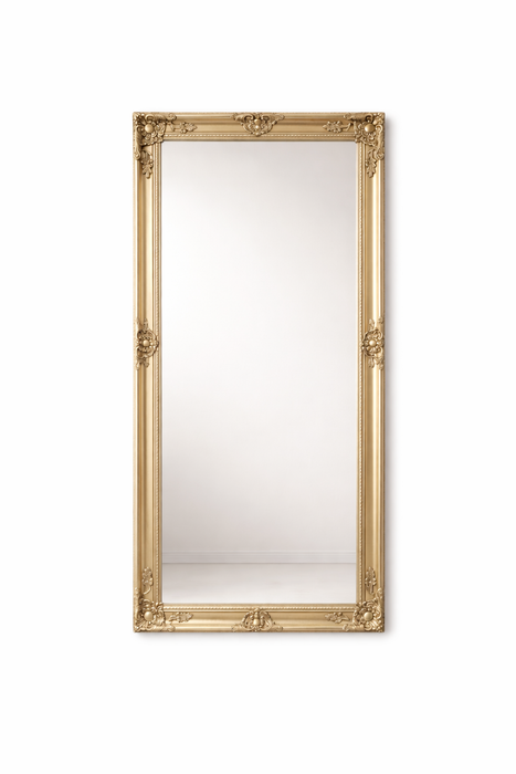 Wooden Frame Mirror - Champagne