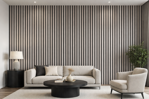 Wall Panel 61B - Light Grey - PVC - 240cm - (1 pack / 8pcs)