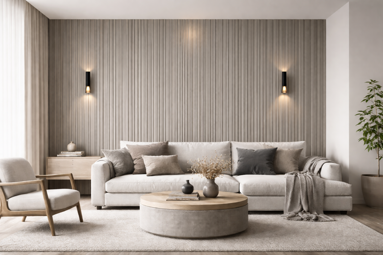 Wall Panel 62C - Dark Grey - PVC - 240cm - (1 pack / 8pcs)