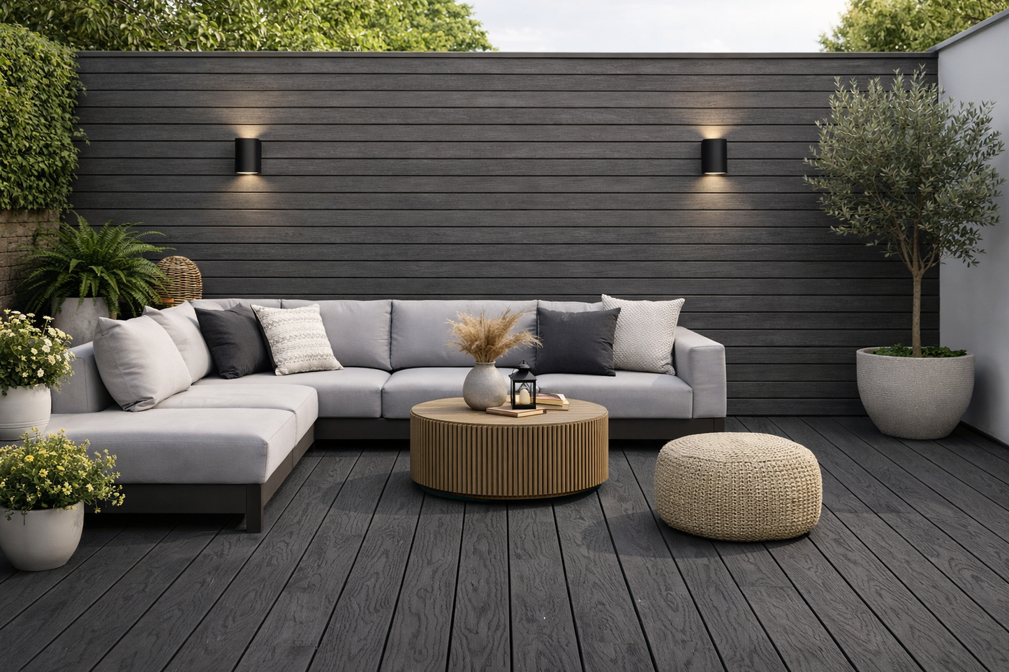 Decking 85E - Black - Outdoor - 290cm - (1 pack / 4pcs)