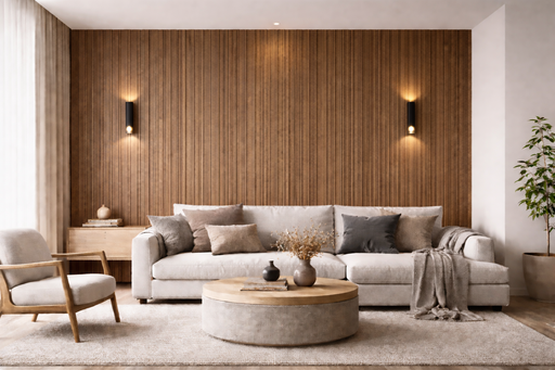 Wall Panel 62T - Walnut - PVC - 240cm - (1 pack / 8pcs)