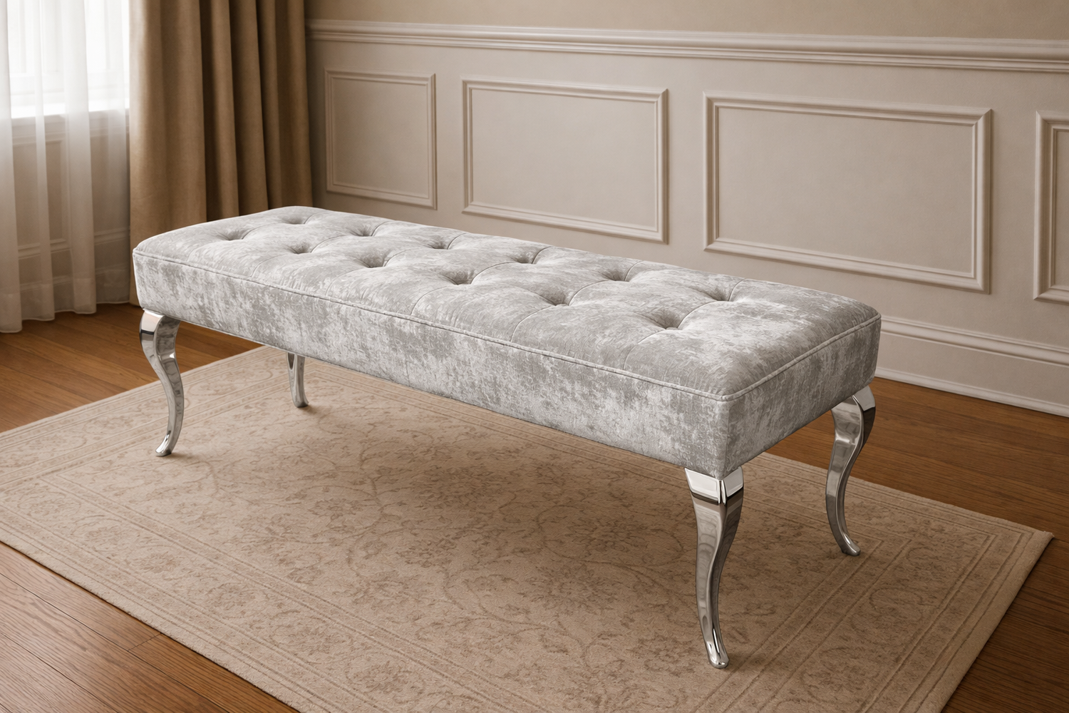 Lewis Silver Grey Bench 110/130/160cm