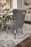 Mayfair Dark Grey Chair (Lion Knocker/Chrome Legs)