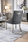 Roma PU Dark Grey Chair (Lion Knocker/Chrome Legs)