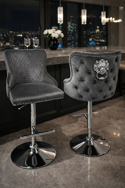 Lewis 01 Dark Grey Bar Stool