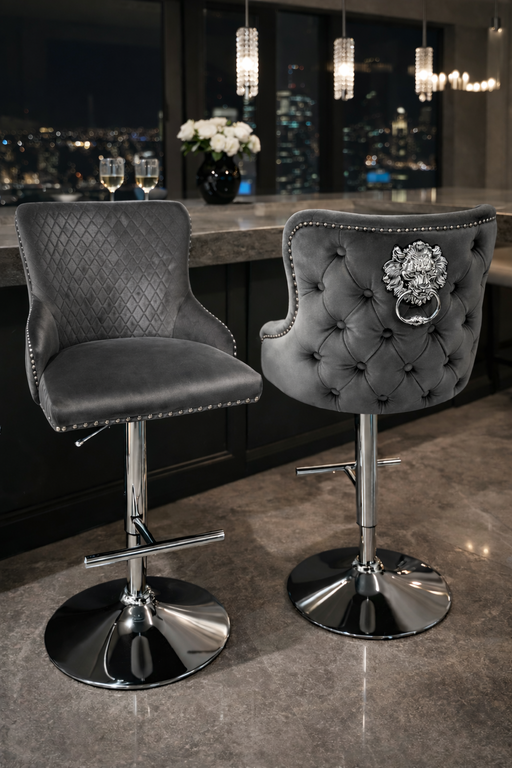Lewis 01 Dark Grey Bar Stool