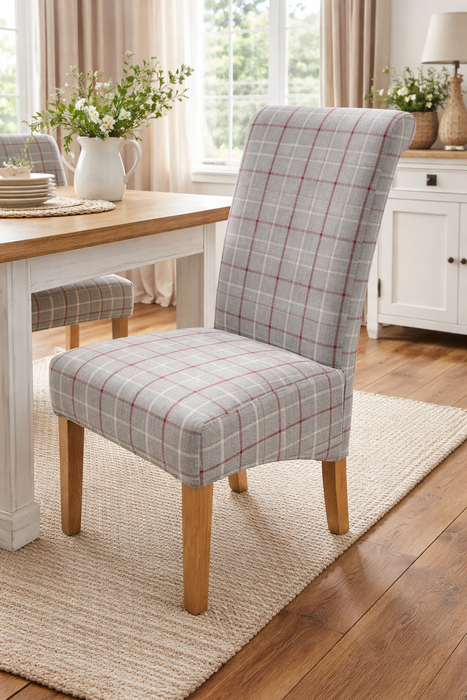 RX Red/Grey Chair (Wooden Legs)