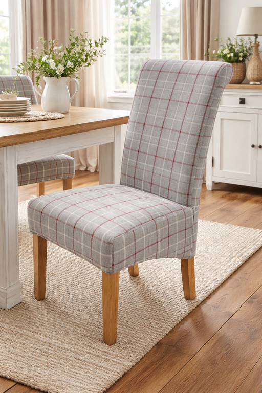 RX Red/Grey Chair (Wooden Legs)