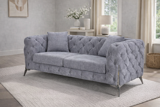 Paris Grey 2 Seater Sofa