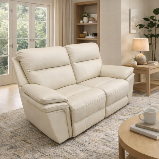 Montana Ivory 2 Seat Recliner Sofa