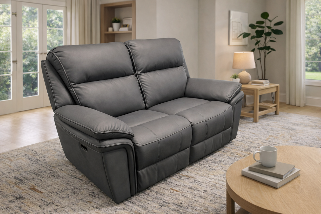 Montana Grey 2 Seat Recliner Sofa