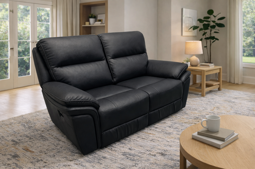 Montana Black 2 Seat Recliner Sofa
