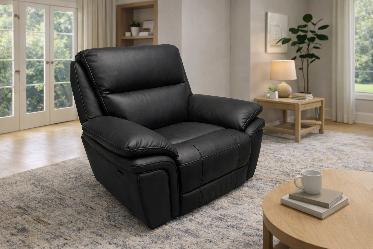 Montana Black Recliner Chair
