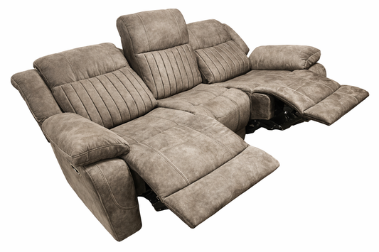 Rose Brown 3 Seater E-Recliner Sofa