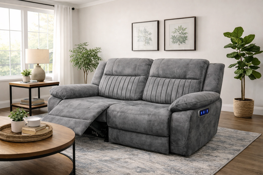 Rose Charcoal 2 Seater E-Recliner Sofa