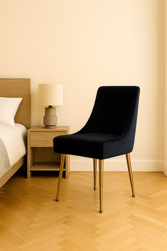 G-Milan Black Chair (Gold Legs)