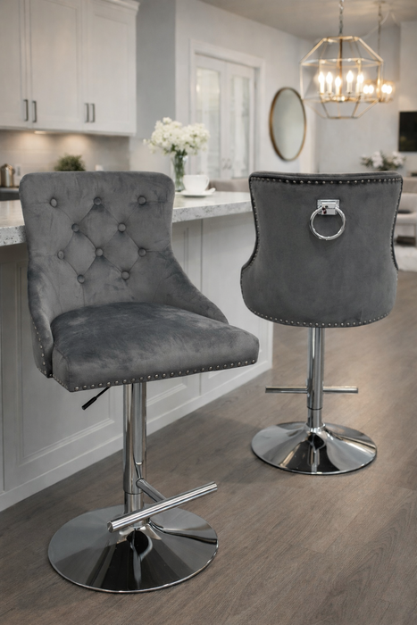 Chelsea Dark Grey Bar Stool
