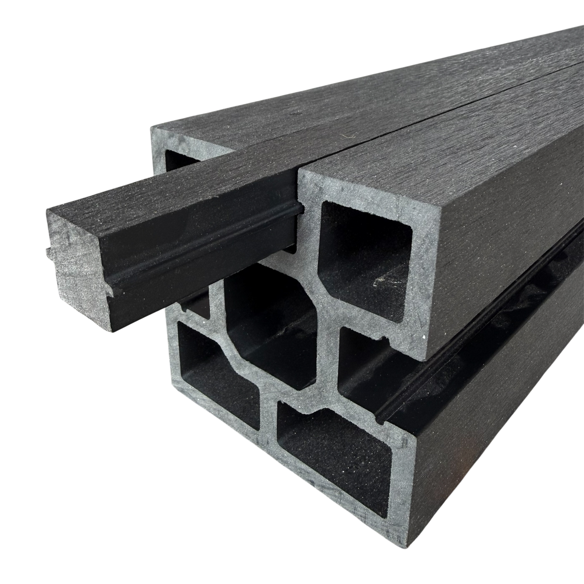 8" Fence Post - Black (1 Pack / 2pcs)