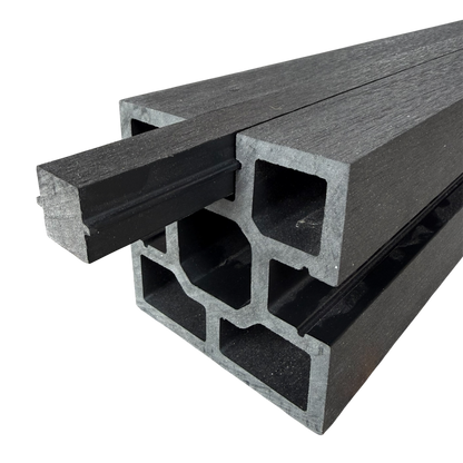 8" Fence Post - Black (1 Pack / 2pcs)