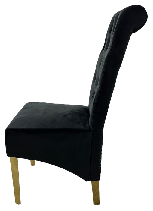 G-Lucy Black Chair (Ring Knocker/Gold Legs)